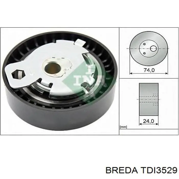 Compre TDI3529 Breda Rolo de reguladora de tensão da correia do mecanismo de distribuição de gás