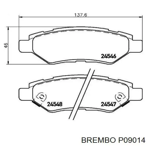 Sapatas do freio traseiras de disco Brembo P09014 preço, a partir de 59,52 USD