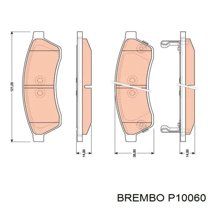 Sapatas do freio traseiras de disco Brembo P10060 preço, a partir de 26,78 USD