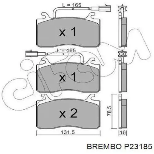 Sapatas do freio dianteiras de disco Brembo P23185 preço, a partir de 114,61 USD