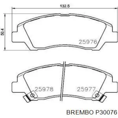 Sapatas do freio dianteiras de disco Brembo P30076 preço, a partir de 35,10 USD