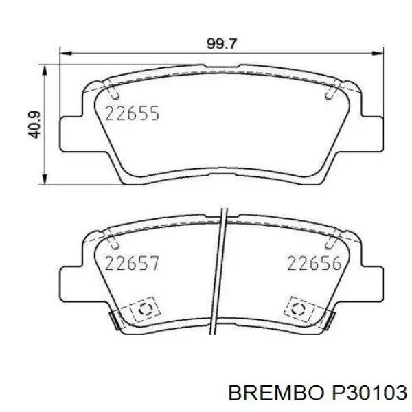 Sapatas do freio traseiras de disco Brembo P30103 preço, a partir de 39,49 USD
