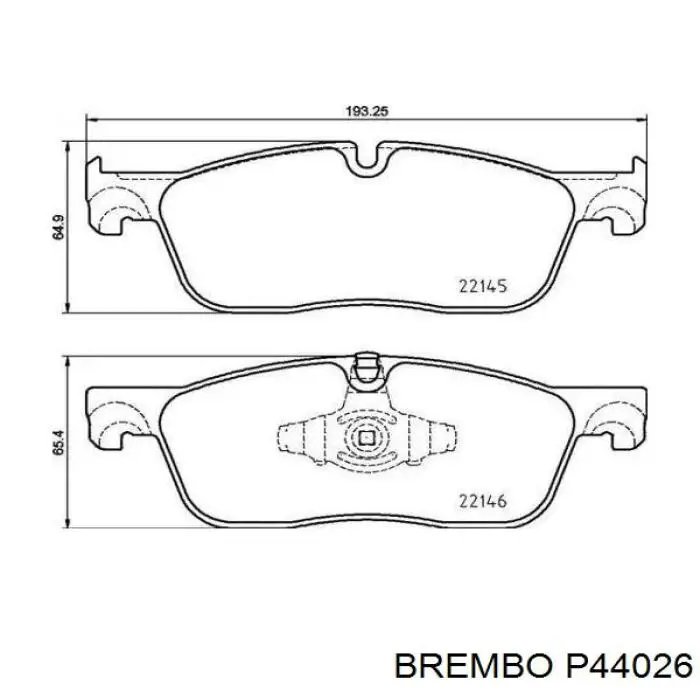 Sapatas do freio dianteiras de disco Brembo P44026 preço, a partir de 45,79 USD