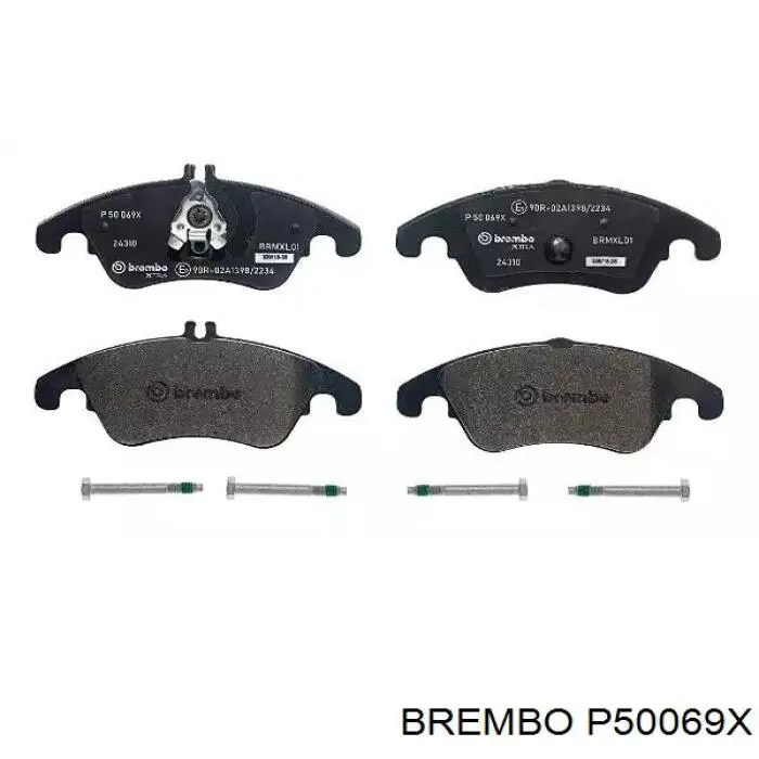 Sapatas do freio dianteiras de disco Brembo P50069X preço, a partir de 47,12 USD