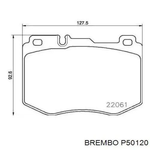 Sapatas do freio dianteiras de disco Brembo P50120 preço, a partir de 54,62 USD