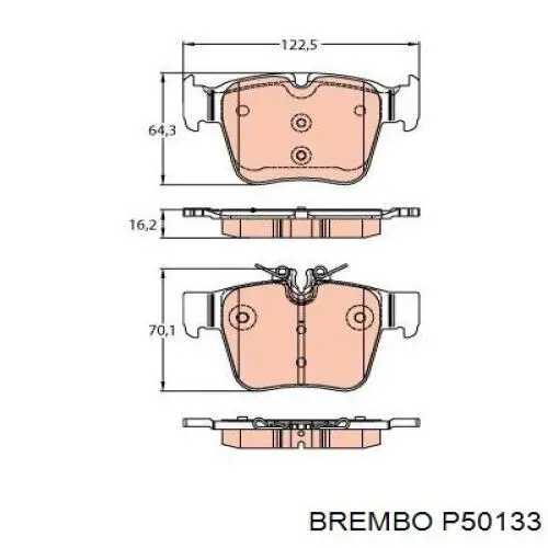 Sapatas do freio traseiras de disco Brembo P50133 preço, a partir de 35,21 USD