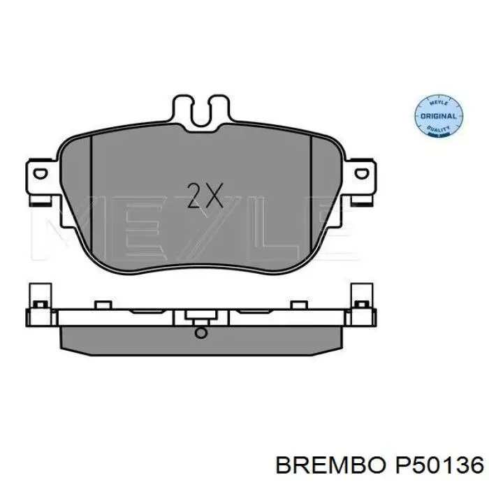 Sapatas do freio traseiras de disco Brembo P50136 preço, a partir de 40,15 USD