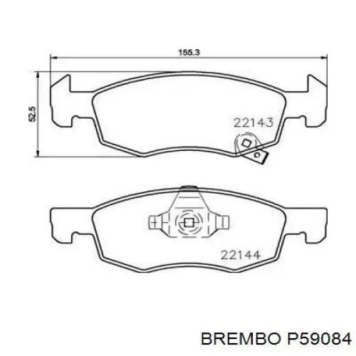 Sapatas do freio dianteiras de disco Brembo P59084 preço, a partir de 34,04 USD