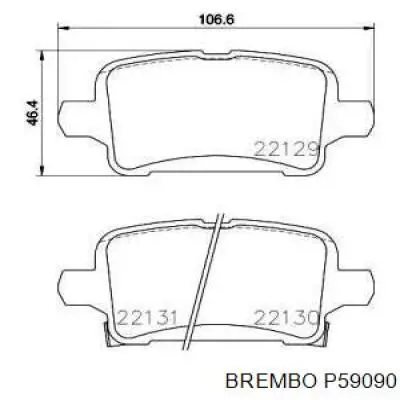 Sapatas do freio traseiras de disco Brembo P59090 preço, a partir de 30,26 USD
