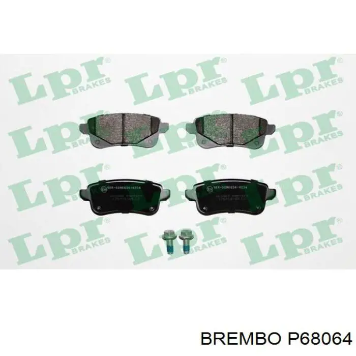 Sapatas do freio traseiras de disco Brembo P68064 preço, a partir de 28,61 USD