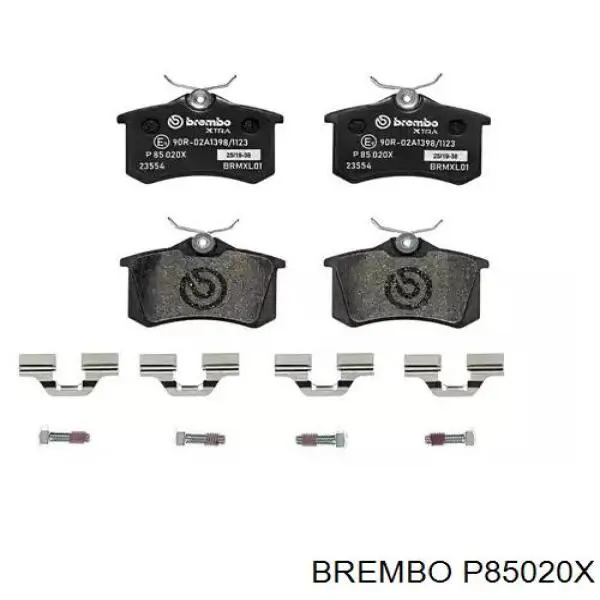 Sapatas do freio traseiras de disco Brembo P85020X preço, a partir de 19,06 USD