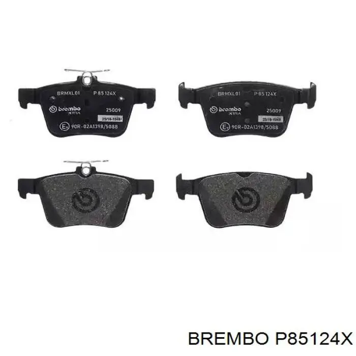 Sapatas do freio traseiras de disco Brembo P85124X preço, a partir de 28,93 USD