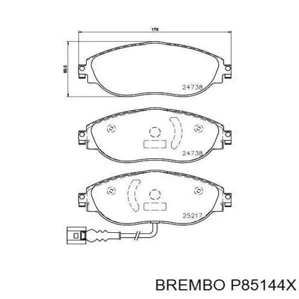 Sapatas do freio dianteiras de disco Brembo P85144X preço, a partir de 42,70 USD