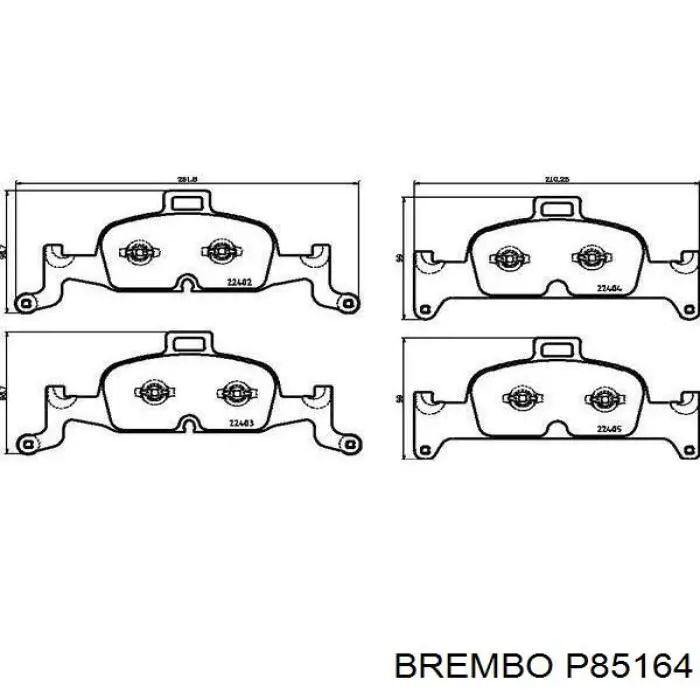 Sapatas do freio dianteiras de disco Brembo P85164 preço, a partir de 68,10 USD
