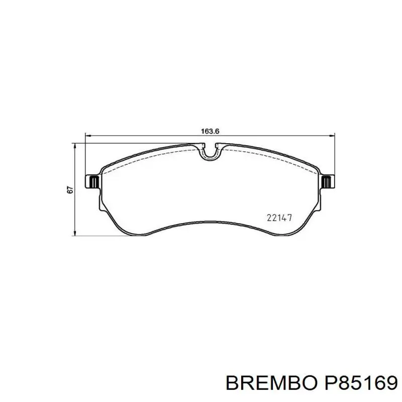 Sapatas do freio dianteiras de disco Brembo P85169 preço, a partir de 49,50 USD
