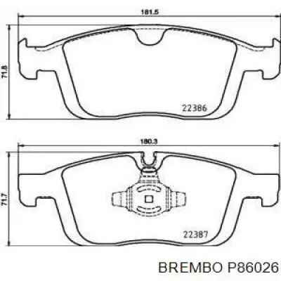 Sapatas do freio dianteiras de disco Brembo P86026 preço, a partir de 49,46 USD