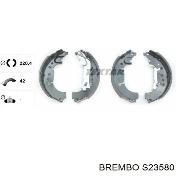Sapatas do freio traseiras de tambor Brembo S23580 preço, a partir de 43,98 USD
