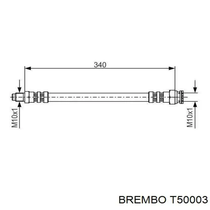 Compre T50003 Brembo Mangueira do freio dianteira