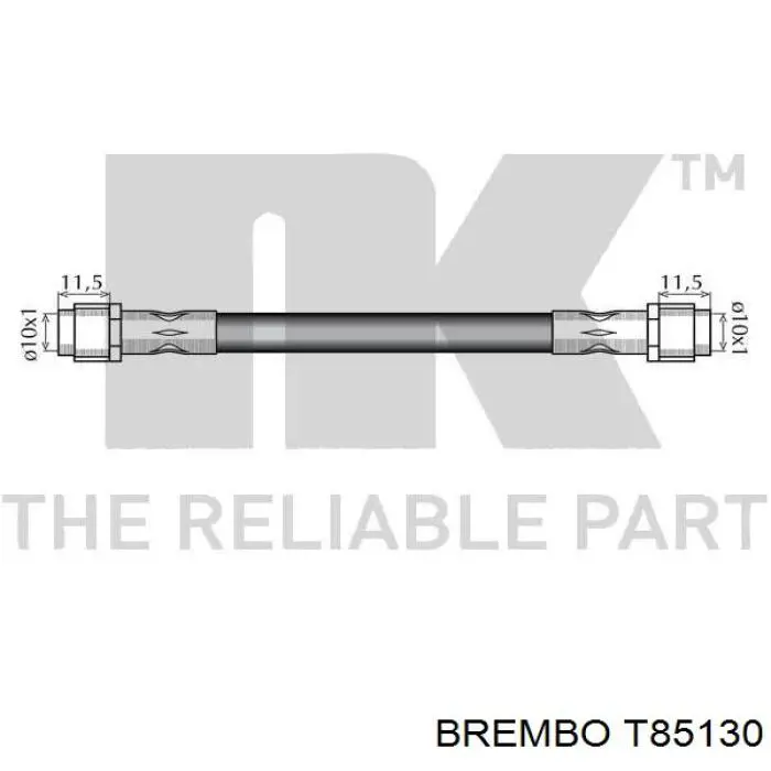 Compre T85130 Brembo Mangueira do freio traseira