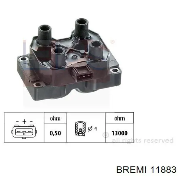 Compre 11883 Bremi Bobina de ignição