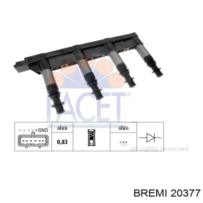 Compre 20377 Bremi Bobina de ignição