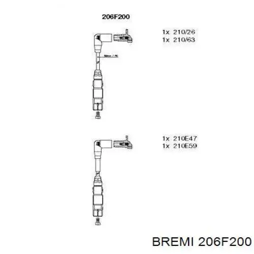 Fios de alta voltagem, kit Bremi 206F200 preço, a partir de 54,74 USD