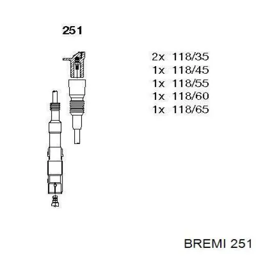 Fios de alta voltagem, kit Bremi 251 preço, a partir de 62,50 USD