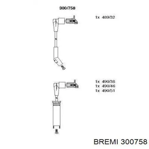 Fios de alta voltagem, kit Bremi 300758 preço, a partir de 30,52 USD