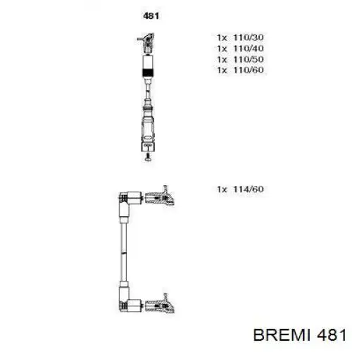 Fios de alta voltagem, kit Bremi 481 preço, a partir de 52,36 USD