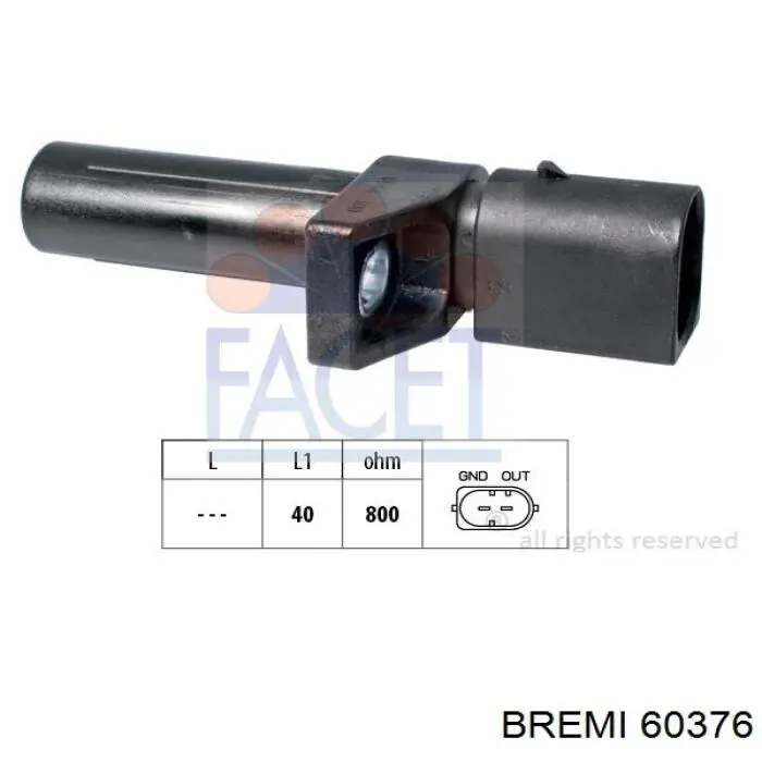 Compre 60376 Bremi Sensor de posição (de revoluções) de cambota