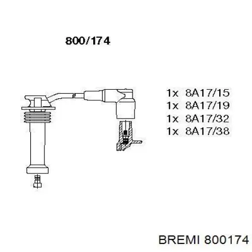Fios de alta voltagem, kit Bremi 800174 preço, a partir de 40,61 USD