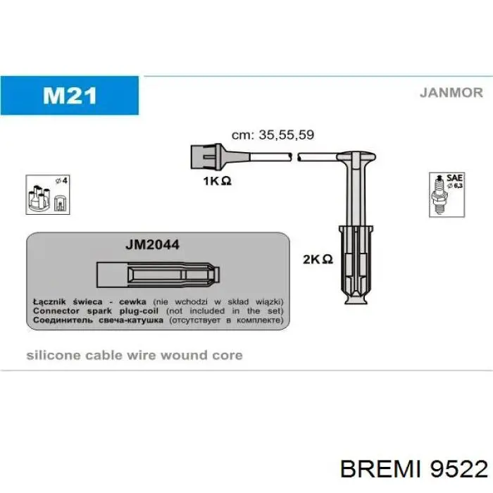Compre 9522 Bremi Slider (rotor) de distribuidor de ignição, distribuidor