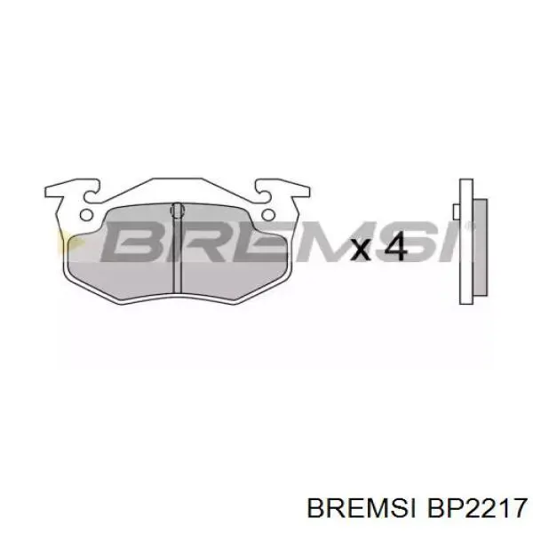 BP2217 Bremsi Sapatas do freio traseiras de disco