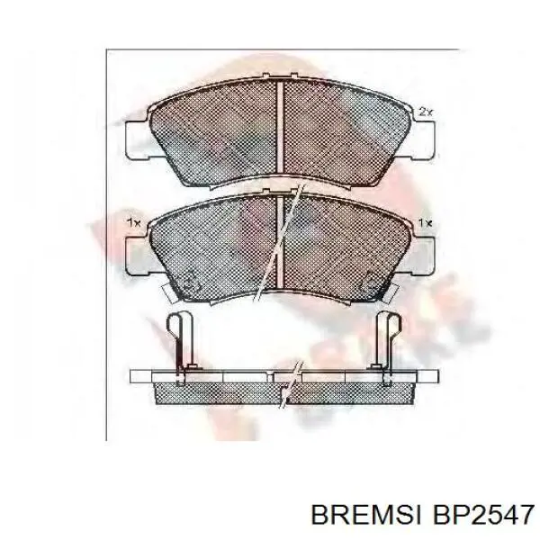 Compre BP2547 Bremsi Sapatas do freio dianteiras de disco