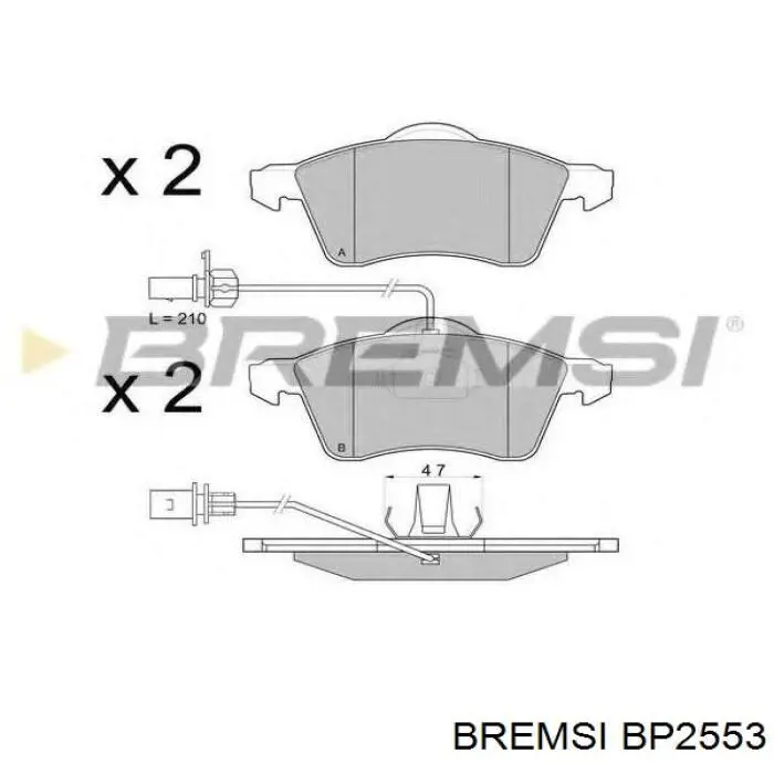 Sapatas do freio traseiras de disco Bremsi BP2553 preço, a partir de 22,72 USD