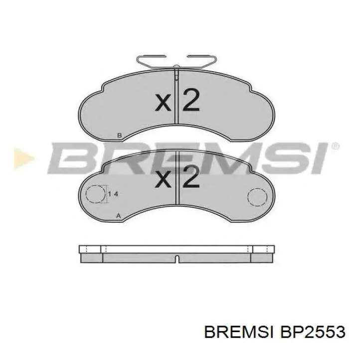 Compre BP2553 Bremsi Sapatas do freio traseiras de disco
