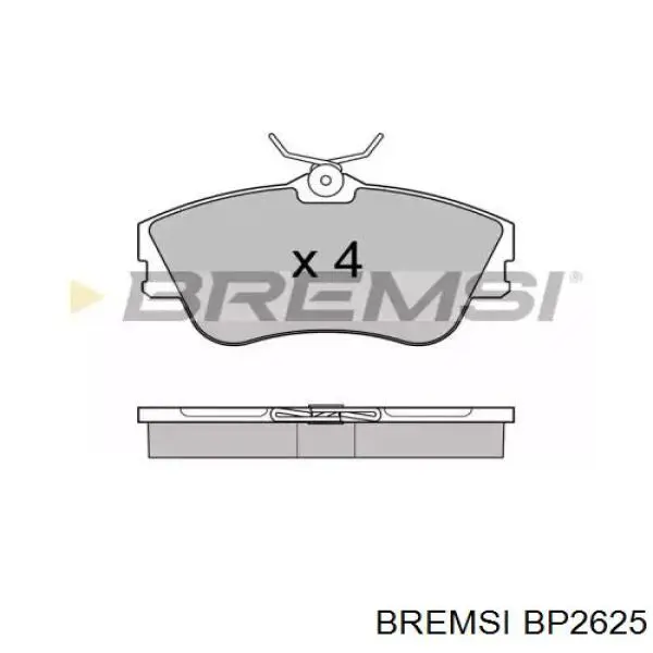 BP2625 Bremsi Sapatas do freio dianteiras de disco