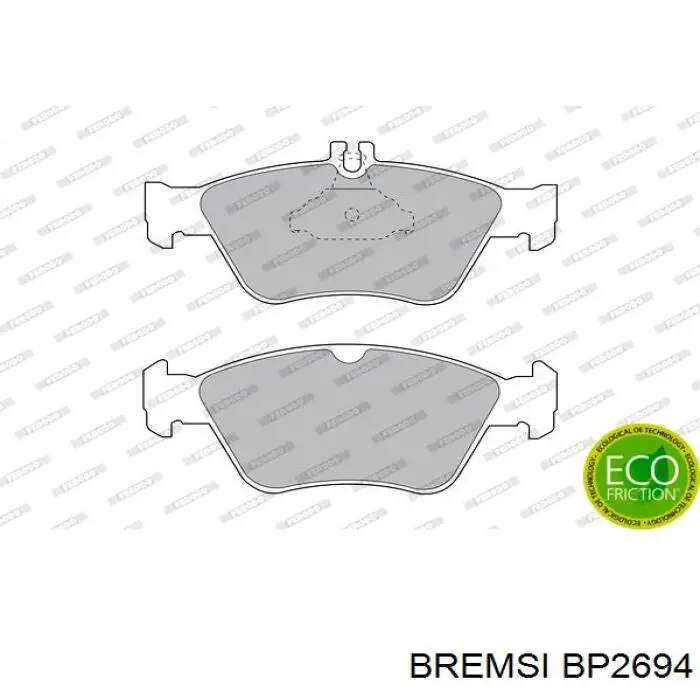Compre BP2694 Bremsi Sapatas do freio dianteiras de disco