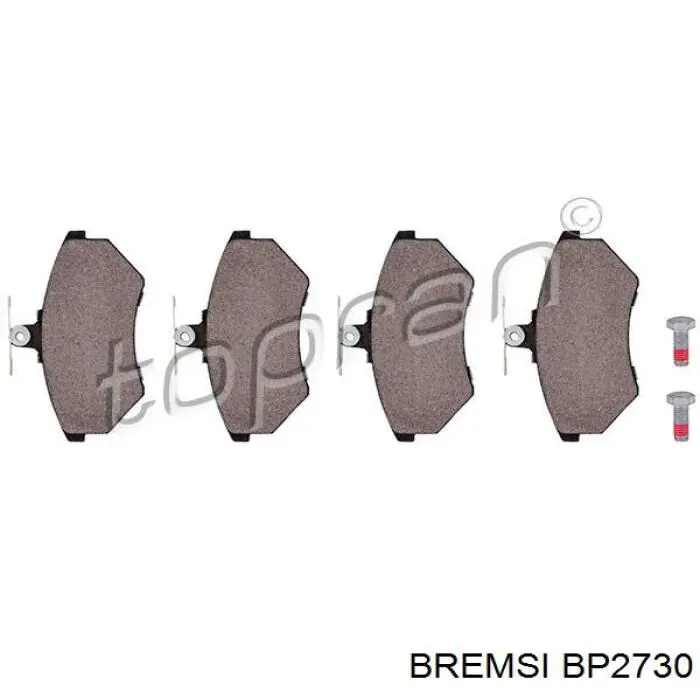 Compre BP2730 Bremsi Sapatas do freio dianteiras de disco