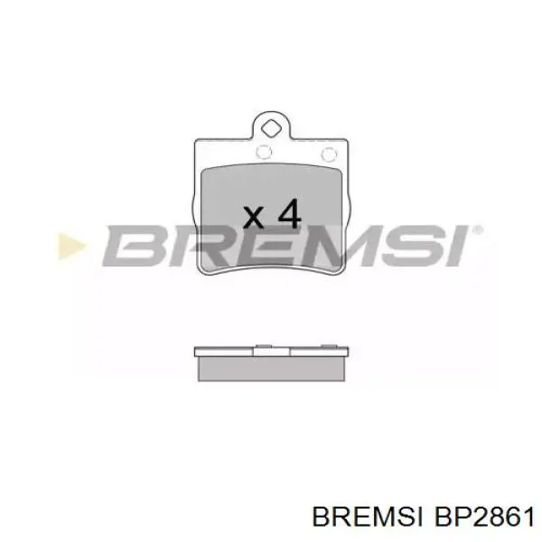 BP2861 Bremsi Sapatas do freio traseiras de disco