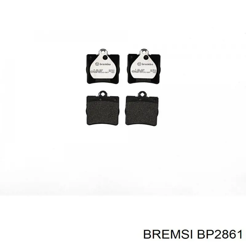 Compre BP2861 Bremsi Sapatas do freio traseiras de disco