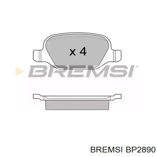 BP2890 Bremsi Sapatas do freio traseiras de disco