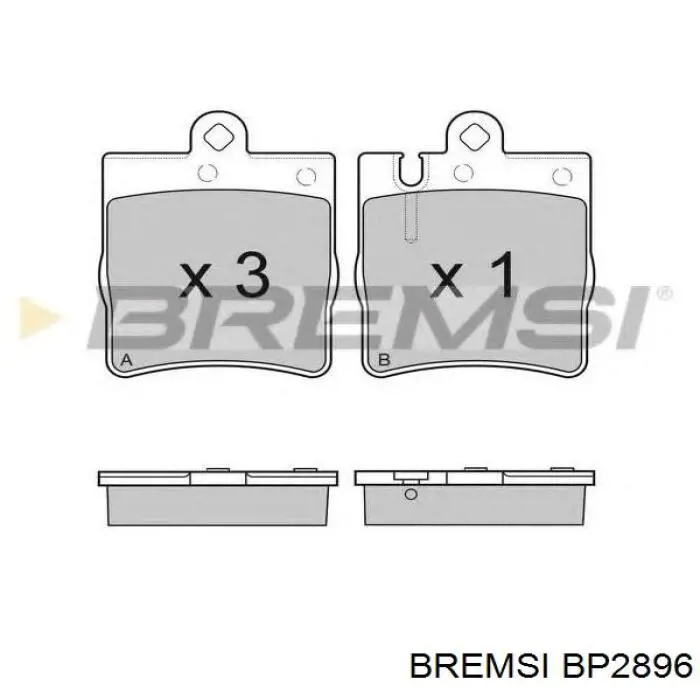 Compre BP2896 Bremsi Sapatas do freio dianteiras de disco