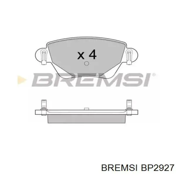 BP2927 Bremsi Sapatas do freio traseiras de disco