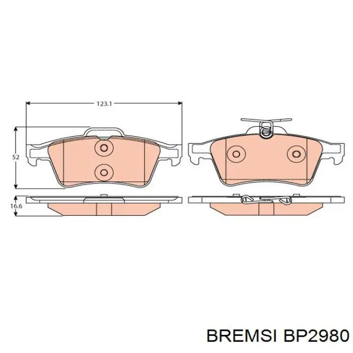 Sapatas do freio traseiras de disco Bremsi BP2980 preço, a partir de 24,12 USD