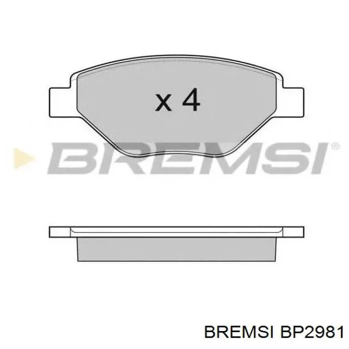 Compre BP2981 Bremsi Sapatas do freio dianteiras de disco