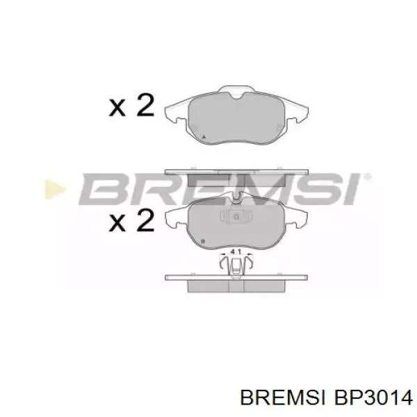 BP3014 Bremsi Sapatas do freio dianteiras de disco