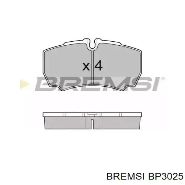 BP3025 Bremsi Sapatas do freio traseiras de disco