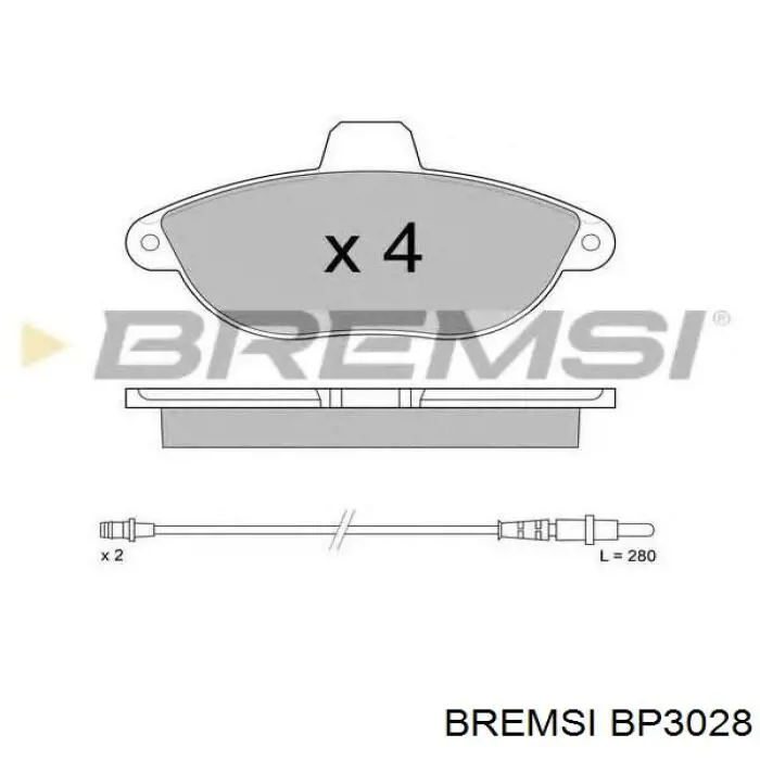 Compre BP3028 Bremsi Sapatas do freio dianteiras de disco