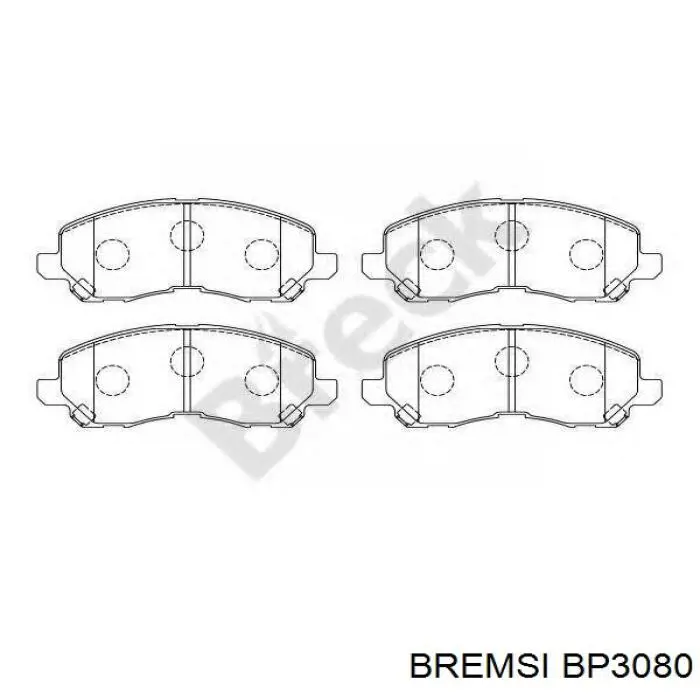 Compre BP3080 Bremsi Sapatas do freio dianteiras de disco